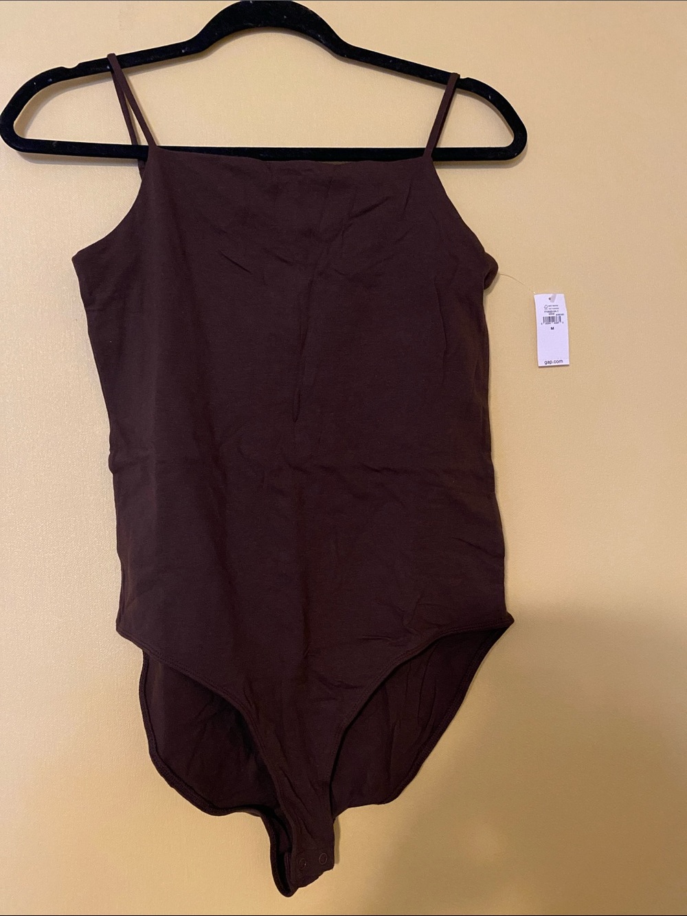 GAP Chocolate Brown Spaghetti-Strap Bodysuit